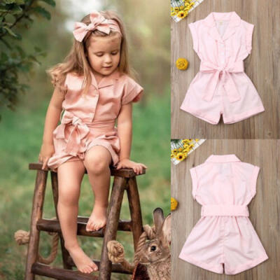 

Infant Toddler Baby Girl Sleeveless Bow-knot Jumpsuit Playsuit Romper Clothes