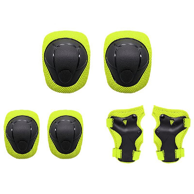 

Kids Knee Pads Set 6 in 1 Protective Gear Kit Knee Elbow Pads with Wrist Guards Children Safety Protection Pads for Rollerblading
