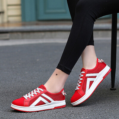 

2019 new lovers shoes womens shoes breathable mesh shoes Joker canvas shoes summer red casual shoes women