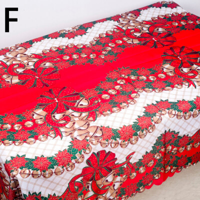 

〖Follure〗Christmas Polyester Printed Tablecloth Christmas Table Antifouling Tablecloth