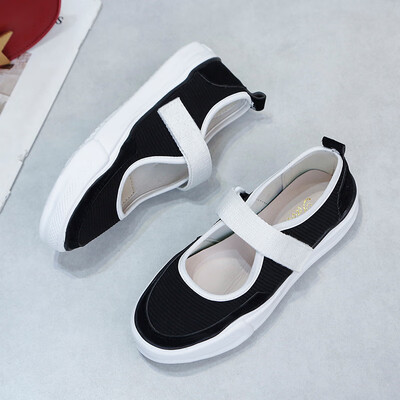 

Summer 2019 new Korean fashion ins Joker best selling Baotou canvas casual comfortable breathable sandals womens tide