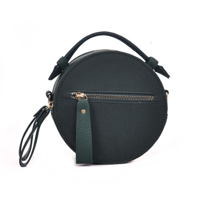 

LEFTSIDE Circular Bags For Women 2018 Scrub Leather Handbag Female Small Round Shoulder Bags Messenger Bag Purses And Handbags