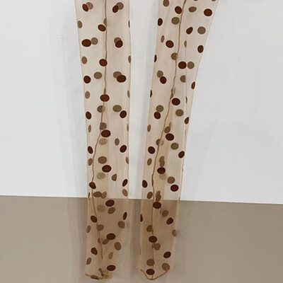 

Women Fashion Summer Polka Dot Fishnet Long Socks Lady Mesh Lace Short Socks