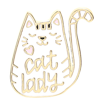 

Charm 1Pc Cartoon Dog Mom And Cat Lady Enamel Brooch Pin Metal Badge Mother Day Gift For Women Girls Lovers