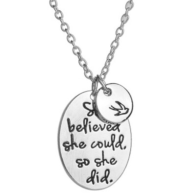 

necklace Personalized Gift she Jewelry believed could She did Initial
