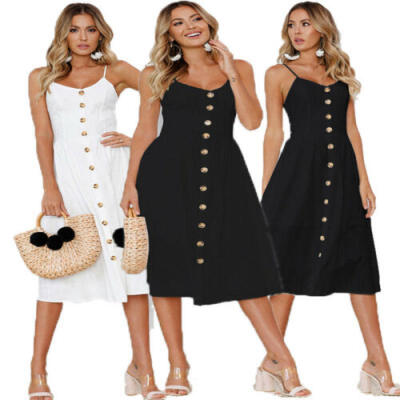

Womens Summer Boho Casual Long Maxi Evening Party Cocktail Beach Dress Sundress