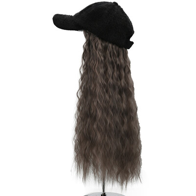 

Gobestart Long Curly Wig Cap Long Hair Baseballs Cap Ball Caps Casual Hat With Wig