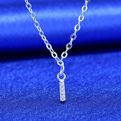 

Sale 1PC Women Girls 26 Letter Pendant Necklace Graceful Unique Adjustable Silvery Letter Pendant Necklaces