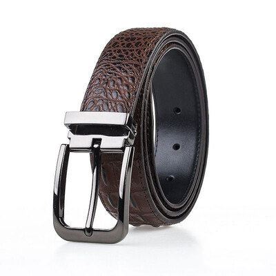

New Men leather belt high quality Alloy pin buckle belt Business affairs Men high quality casual solid color belt