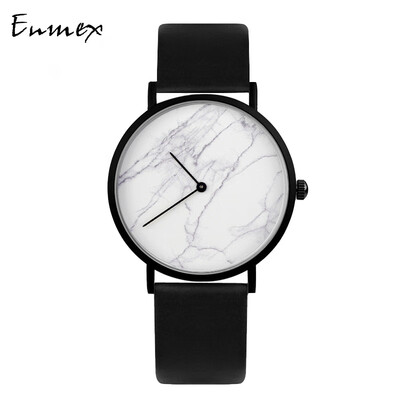 

Enmex Watch Simple Two-Needle Light Design Marble English Style Watch