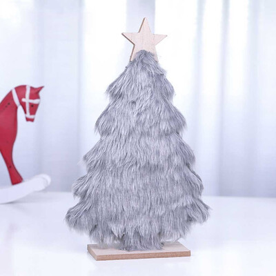 

Siaonvr Wooden Mini Christmas Tree Desktop Ornaments Merry Christmas Party Decor