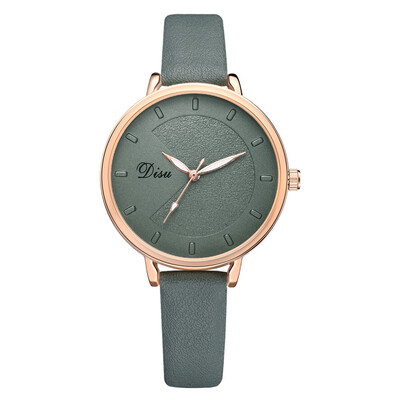 

DISU Women Watch Luxury Brand Casual Simple Quartz Clock For Women Leather Strap Wrist Watch Reloj Mujer Relogio Feminino