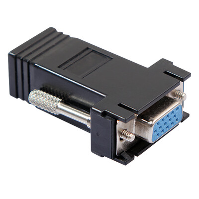 

VGA Extender FemaleMale to Lan Cat5 Cat5e6 RJ45 Ethernet Female Adapter