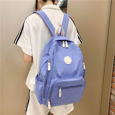 

Schoolbag girl ins Fenggang wind backpack female shoulder bag tide retro Korean version of the original ulzzang high school studen