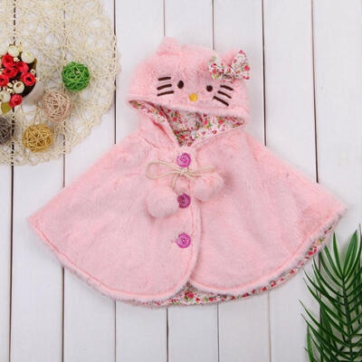 

Infant Baby Kid Girls Fur Hooded Warm Cloak Coat Outwear Kids Toddler Warm Thick Clothes