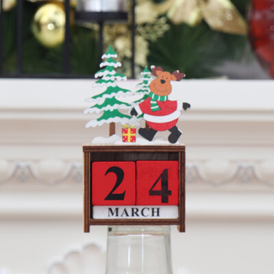 

Siaonvr Christmas Decorations European Pastoral Craft Wooden Creative Ornaments Calendar