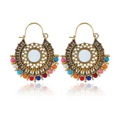 

Bohemian Round Earrings Indian Vintage Personality Earrings