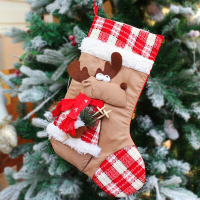 

〖Follure〗Christmas Xmas Tree Hanging Party Tree Decor Elk Candy Stocking Gift Candy Bags