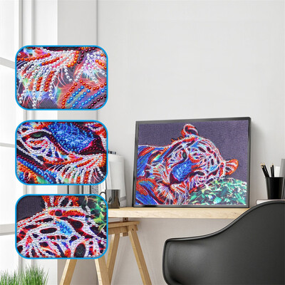 

Gobestart Special Shaped Diamond Painting DIY 5D Partial Drill Cross Stitch Kits Crystal R