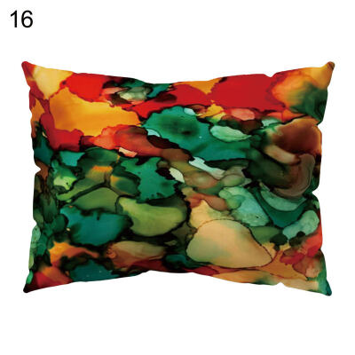 

Colorful Pigment Print Pillow Case Cushion Cover Removable Sofa Bed Cafe Decor