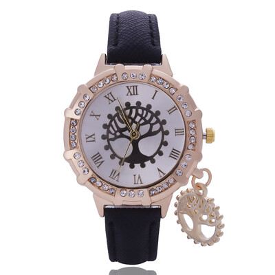

Life tree pendant belt watch female models Roman scale