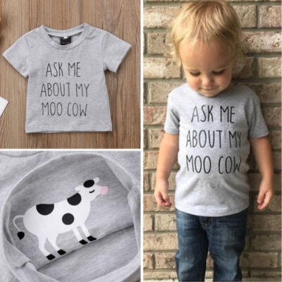 

Baby Boys Girls Animal Cotton Top T-shirt Clothes