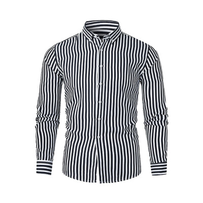 

Tailored Mens Autumn Winter Casual Slim Striped Long Sleeve Shirts Top Beach Blouse