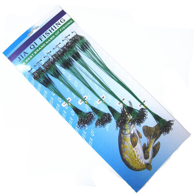 

Saidsome 100pcs Trace Wire Leader Stainless Steel Fishing Line Leaders With Snap & Swivel fishing bait fishing lure