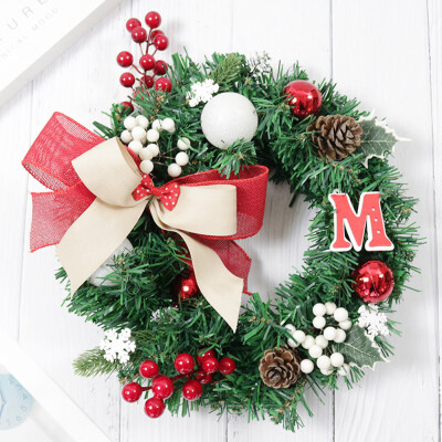 

Tailored 30cm Christmas Wreath Door Wall Ornament Garland Decoration Christmas Present
