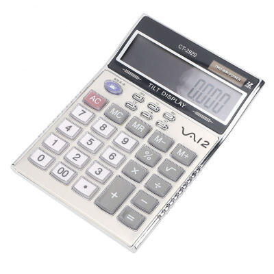 

Greensen Handheld Solar Office Business Desk Financial Crystal Button Calculator with UV Counterfeiting