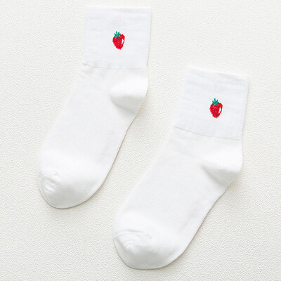 

Design Cute Fruit Vegetable Patterned Cotton Socks Warm Soft WomenS Socks Strawberry Watermelon Peaches Banana Sokken