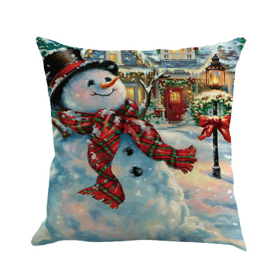 

Siaonvr Christmas Pillow Cover Pillowcases Decorative Sofa Cushion Cover 45x45cm