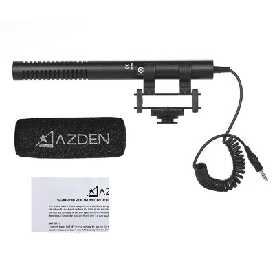 

AZDEN SGM-990 Omni Microphone Super Cardioid Electret Condenser Microphone with Long & Short Pick-up Patterns 35mm Mini-plug Outp