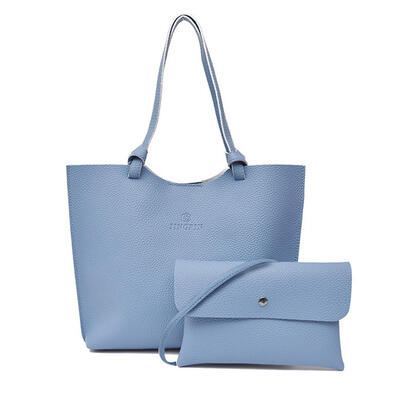 

Litchi Solid Color Shoulder Shopping Handbags Women Leather Crossbody Totes