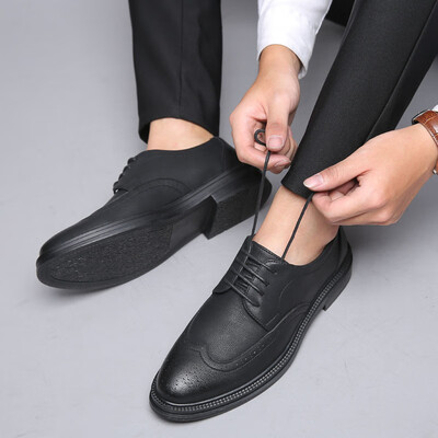 

Vintage style British Fan Brock carved breathable not boring feet dress mens shoes casual wind 85138-D