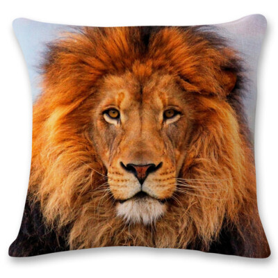 

〖Follure〗3D Tiger Lion Sofa Bed Home Decoration Festival Pillow Case Cushion Cover