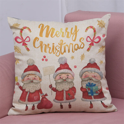 

Tailored New Christmas Cotton Linen Pillow Case Sofa Cushion Cover Home Decor