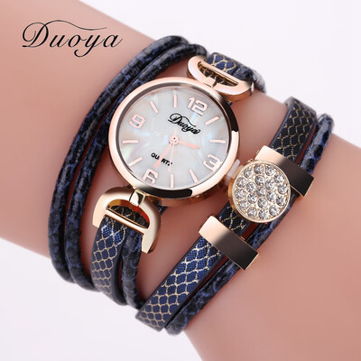 

Womens watch duoya brand female models PU winding fashion table sexy snake pattern multicolor