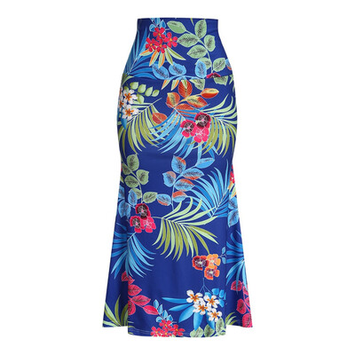 

Roseonmyhand Womens Casual Flower Printing High Waist Slim Regular Long Maxi Skirt