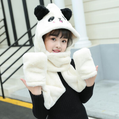 

Fashion Printed Long Scarf Cozy Soft Solid Print Childrens Scarves Cartoon Animal Embroidery Childrens Gloves Hat Scarf