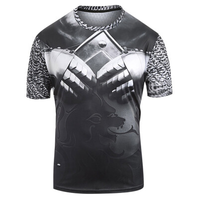 

Chains Cross Animal Print Short Sleeves T-shirt