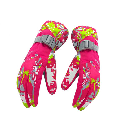 

Ski Gloves 100 Waterproof Warm Snow Gloves for Men Women&Kids Blue