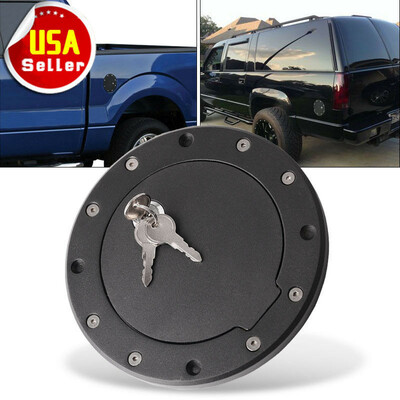 

Lock Key Black Bolt-On Gas Fuel Tank Door Cover Cap For Jeep Wrangler 97-06 TJ