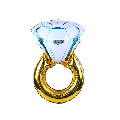 

FUNNYBUNNY Lover Wedding Marriage Balloon Diamond Balloon Bride Ring Engagement Foil Valentine Balloons Party Supplies