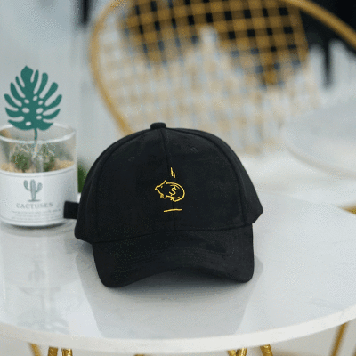 

Winter 2019 Suede Cartoon Embroidered Baseball Hat Art Young Students Cap Korean Sun Hat Men&Women