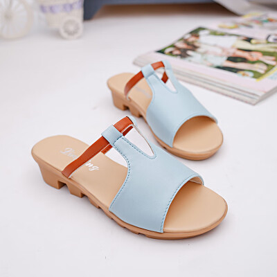 

In summer womens thick bottom with the Korean version of beach fashion casual wear flat sandals&slippers tide womens shoes