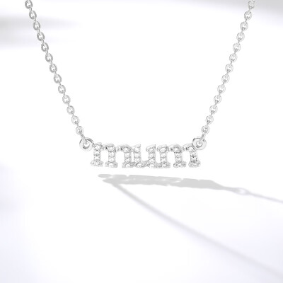 

Fashion Crystal Mum Mom Letter Necklace Femme Mama Sweater Chain Charm Jewelry Mother Daughter Mothers Day Gifts Collares