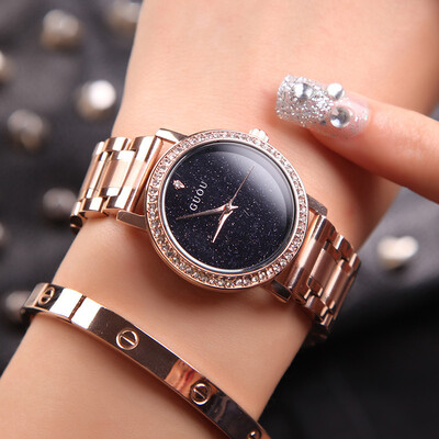 

Quartz watch ladies watch steel with simple trend steel belt waterproof student womens watch