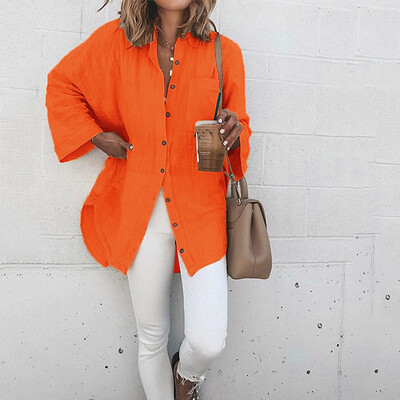 

Tailored Womens Loose Button Long Shirt Dress Ladies Casual Tops T-Shirt Blouse