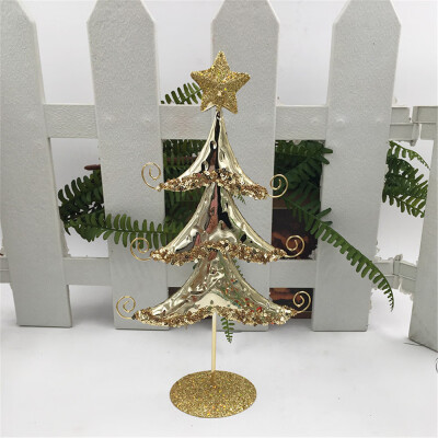 

〖Follure〗Mini Desktop Iron Christmas Tree Home Office Decoration Gift Ornaments Creative